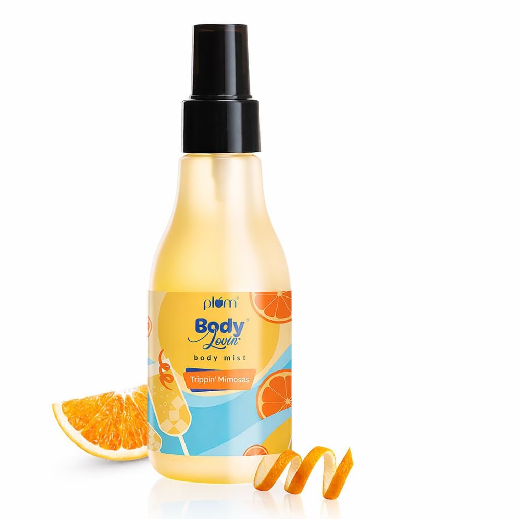 Plum BodyLovin' Trippin' Mimosas Body Mist | Long Lasting Citrus Fragrance For Women & Men With Grapefruit, Red Berries & Musk |Body Spray 150 ml