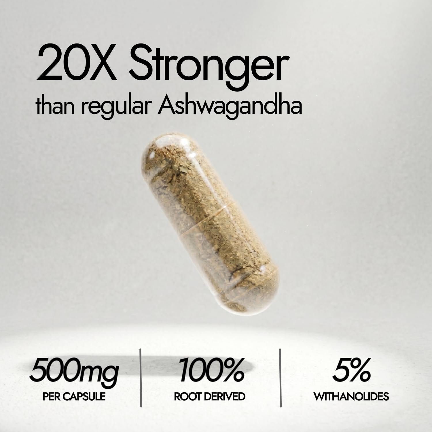 Kapiva KSM-66 Ashwagandha (500mg) | Clinically Proven with 5% Withanolides | 100% Root Extract | Supports Cortisol Balance, Strength & Vitality | Natural Stress Relief | 60 Veg Capsules thumbnail