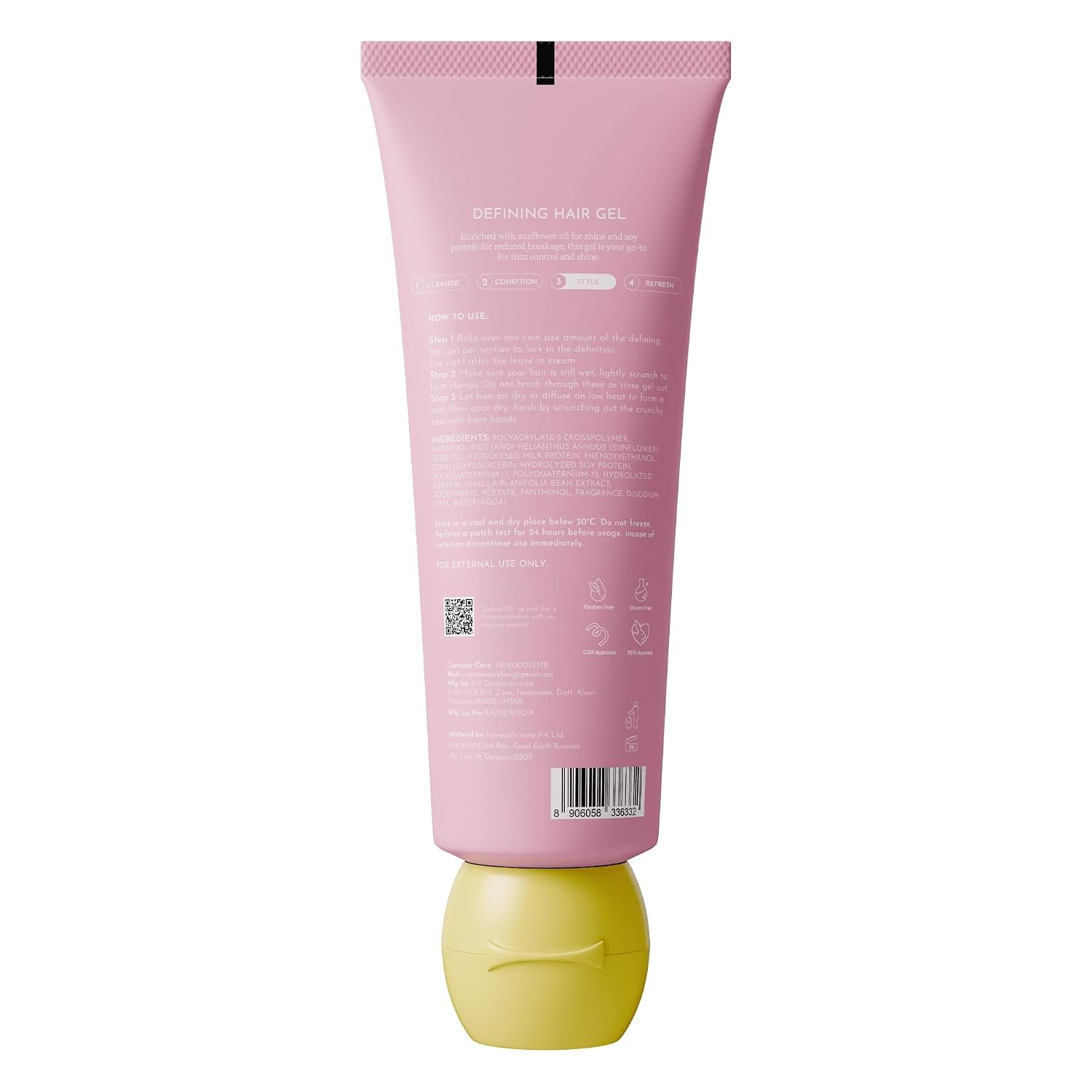 Fix My Curls, Curl Defining Hair Gel | Sunflower Oil & Keratin | For Curly, Wavy Hair| Strong Hold Curl Sculpting Gel|Anti-Frizz, Silicone Free| 100gm thumbnail