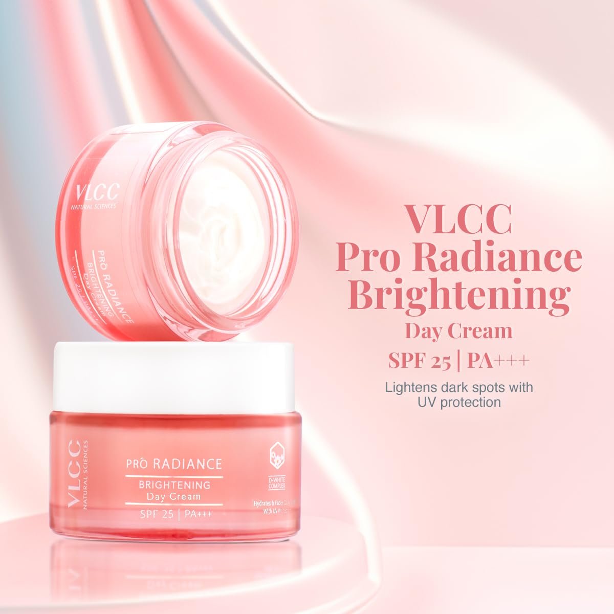 VLCC Pro Radiance Skin Brightening Day Cream SPF 25 PA +++ - 50g For Lightening Dark Spots with UV Protection | Helps Even Tone | With Lavender Oil, Nutmeg Oil, Mulberry Extracts. thumbnail