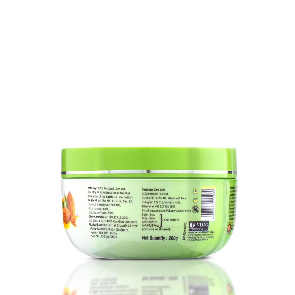 VLCC Almond and Honey Light Moisturiser Cream - 200g | With Vitamin E and Glycerin | Vitamin E Body Moisturizer | Soft and Smooth Skin | Intense, Long-lasting Hydration. thumbnail