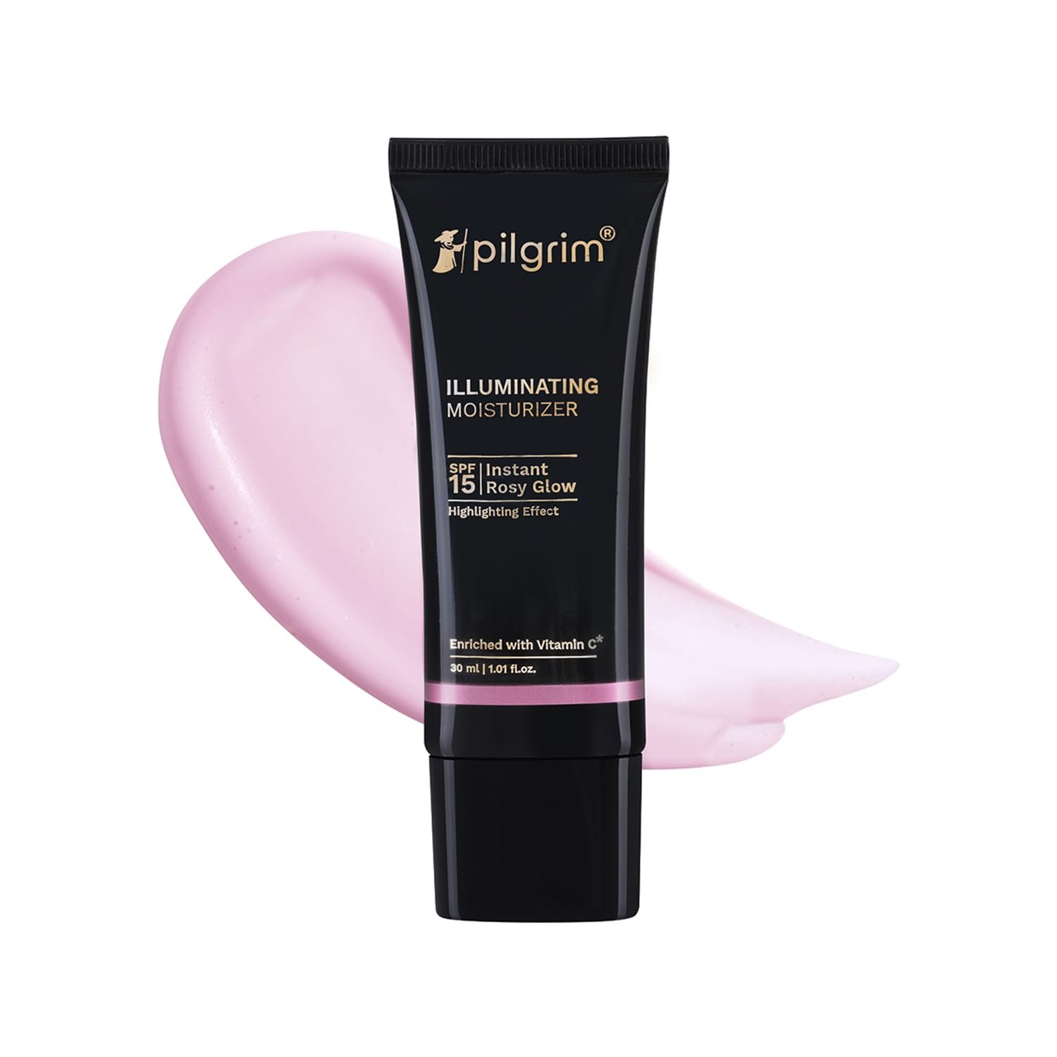 Pilgrim Illuminating Moisturizer Cream For Face | For Instant Rosy Glow & Spf 15 | Non-Greasy Highlighter With Pink Pearl Finish | Enriched With Australian Kakadu Plum | All Skin Types 30Ml thumbnail