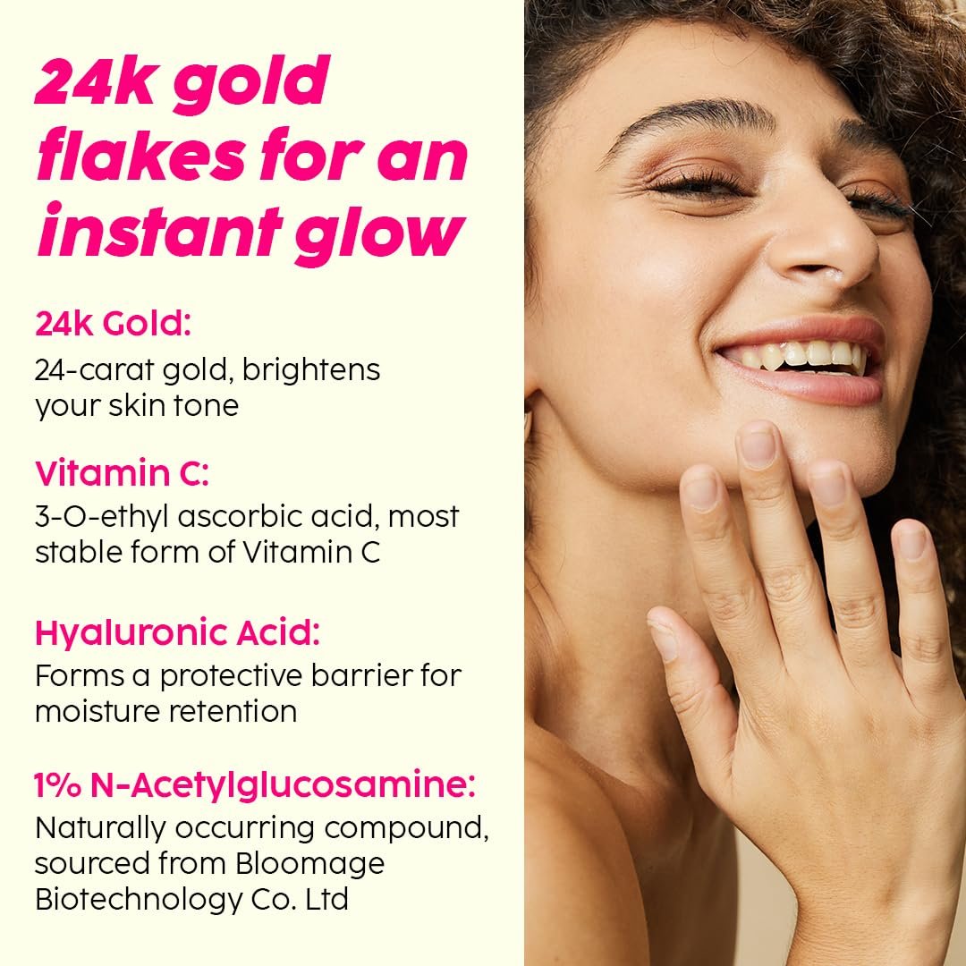 The Plant Fix Plix 24K Guava Gold Serum | Vitamin C & Hyaluronic Acid | Brightens Skin & Reduces Photoageing | 2-In-1 Face Serum & Primer For Glowing Skin | 30 Ml thumbnail