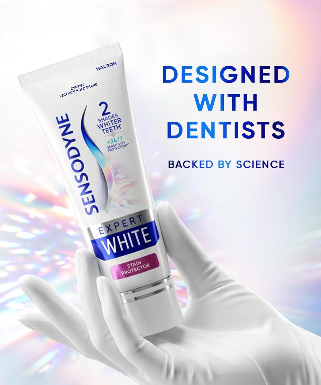 Sensodyne Expert White | Teeth Whitening Toothpaste | 2 Shades Whiter Teeth, 7X Stain Removal | Dentist Recommended | Enamel Safe - 70g thumbnail