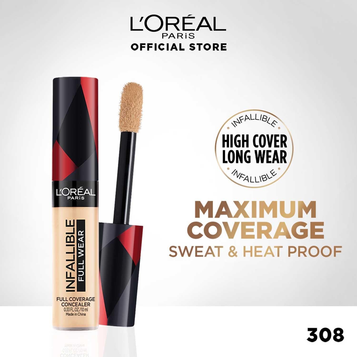L'Oreal Paris Infallible More Than Concealer, Full Coverage, 308 Vanilla thumbnail