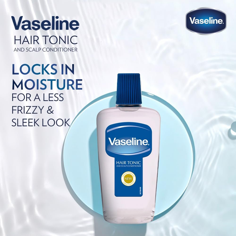Vaseline Hair Tonic & Scalp Conditioner | Smoothes Hair | Locks In Moisture | Non-Greasy Shine | 200 ML thumbnail