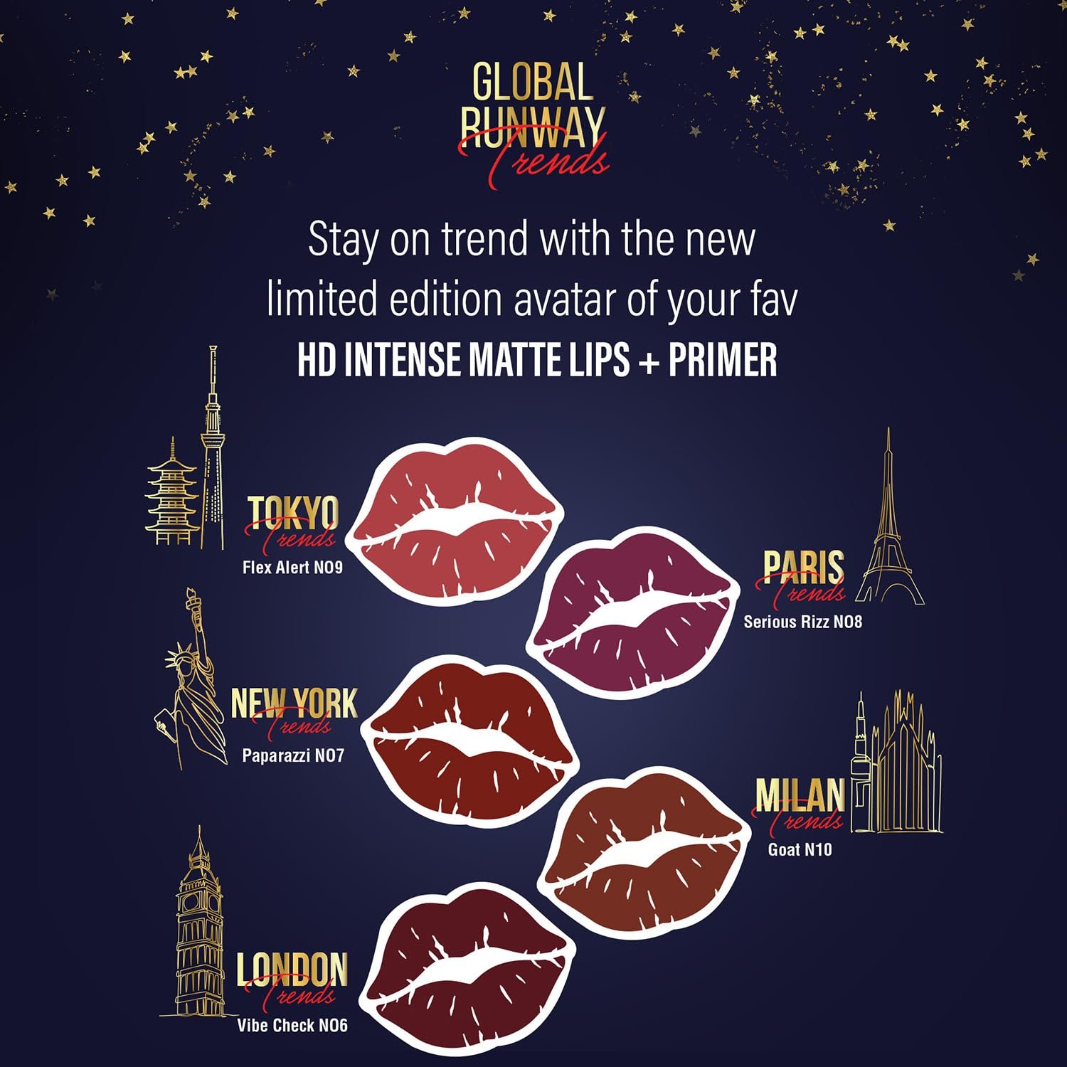 FACESCANADA Ultime Pro HD Intense Matte Lips + Primer - Tokyo Flex Alert N09, 1.4g, Limited Edition | 9HR Long Stay | Primer Infused For Flawless HD Matte Finish | Intense Color | Lightweigh thumbnail
