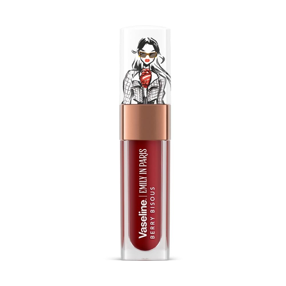 Vaseline Emily in Paris Berry Bisous Lip Oil | Intense Gloss | 24H Moisturisation | 4 g