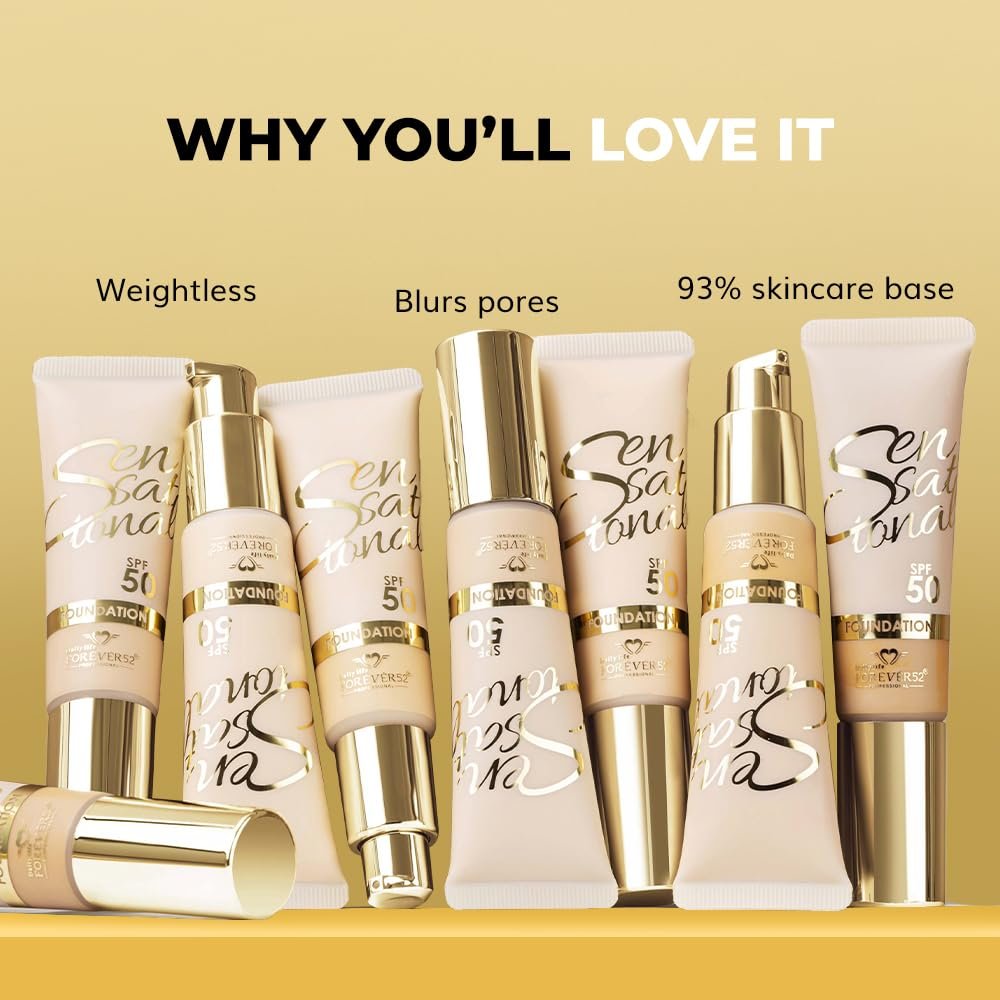 Daily Life Forever52 Sensational SPF 50+ Foundation (Icon-08,30ml)| Enriched with Hyalorinic Acid and Niacinamide|Long-lasting Hydrating, Smooth Finish thumbnail