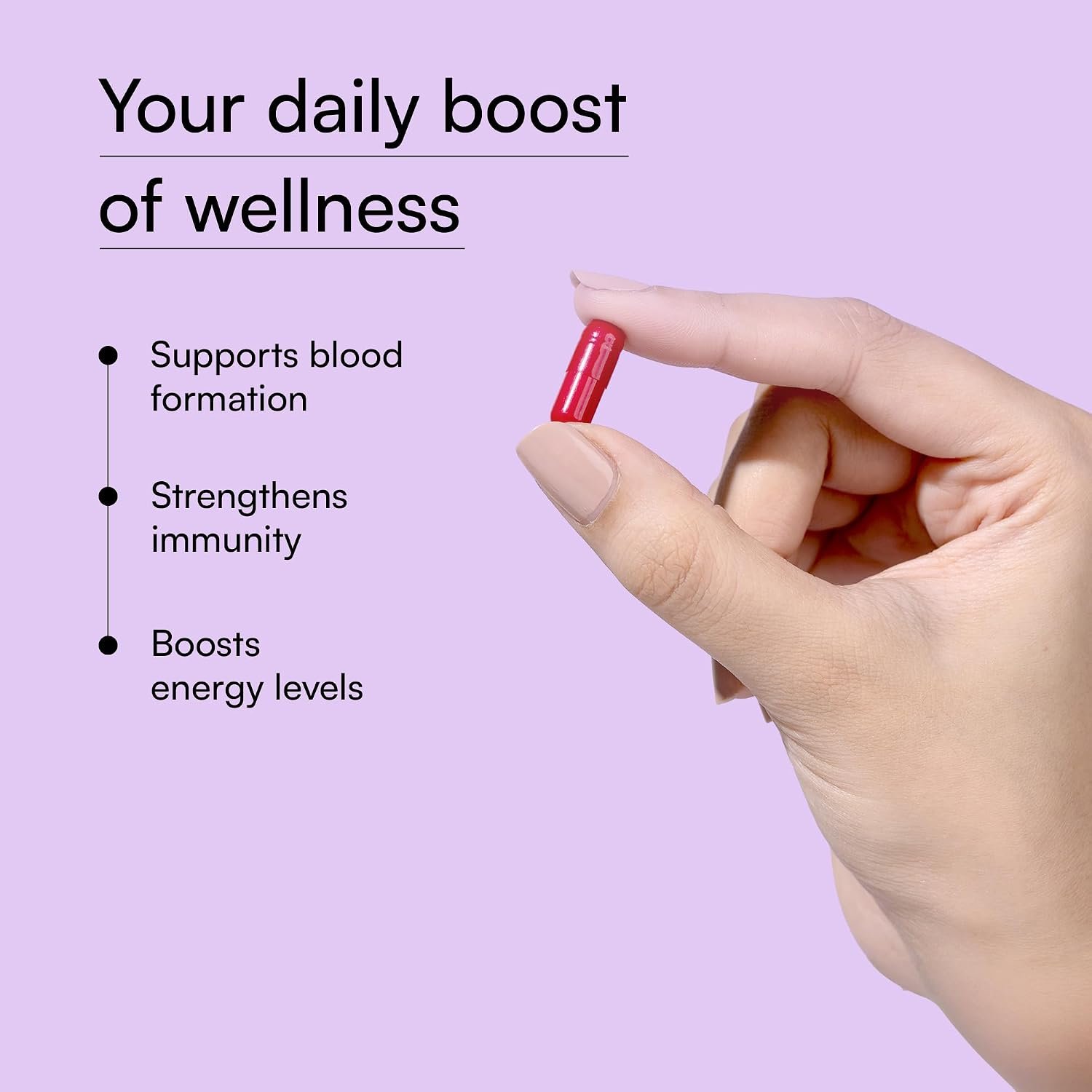 hk vitals Chelated Iron + Supplement, 60 Capsules With Zinc, Vitamin C & Vitamin B12 | Supports Blood Building, Immunity & Energy thumbnail