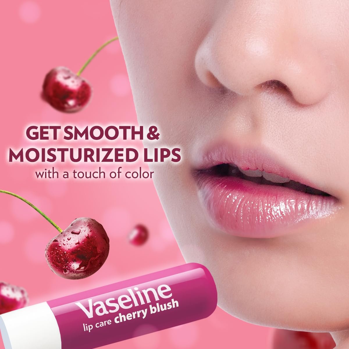 Vaseline Lip Care | Cherry Blush Tinted Lip Balm Stick | up to 48Hr moisturization | with petroleum jelly & Vitamin E | made in South Korea | 4.8g thumbnail
