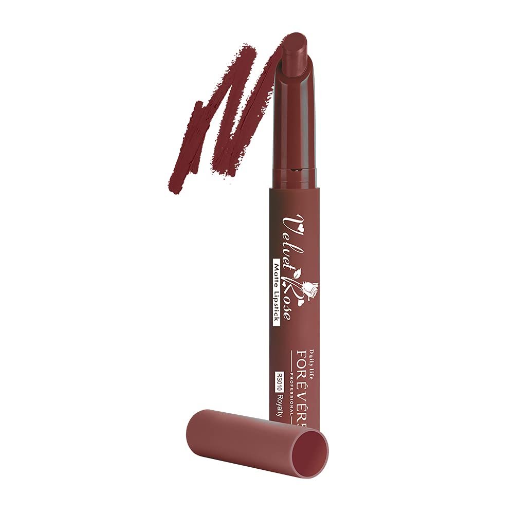 Daily Life Forever52 Velvet Rose Matte Long-Lasting Crayon Lipstick (Enriched With Rose Oil) - Hydrating Bold Lip Color With Silky Finish Look -Royality | Browns