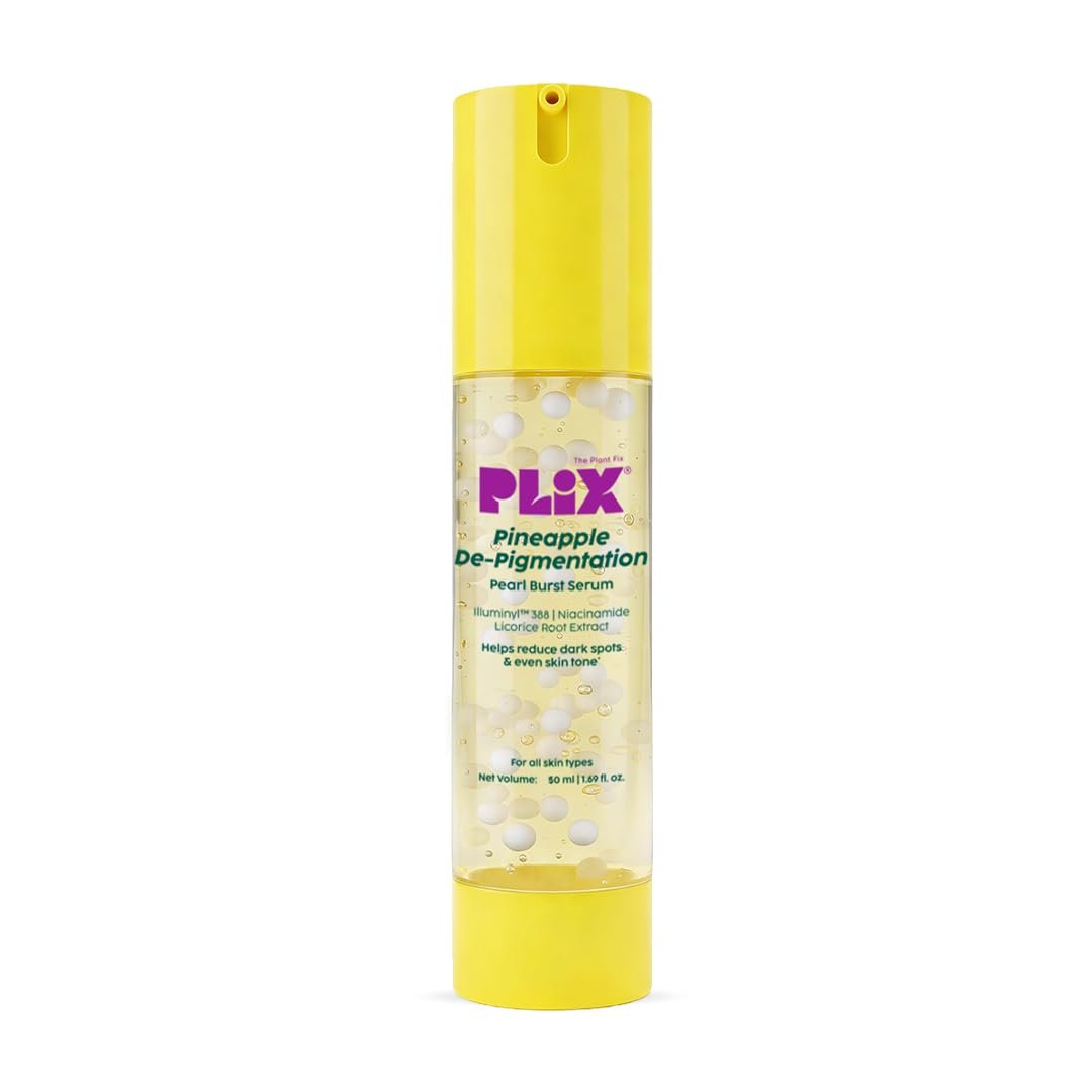 PLIX The Plant Fix Pineapple Pearl Burst Serum | Brightening & Hydrating Face Serum for Dark Spots, Pigmentation & Uneven Skin Tone | Lightweight Daily Skincare Serum