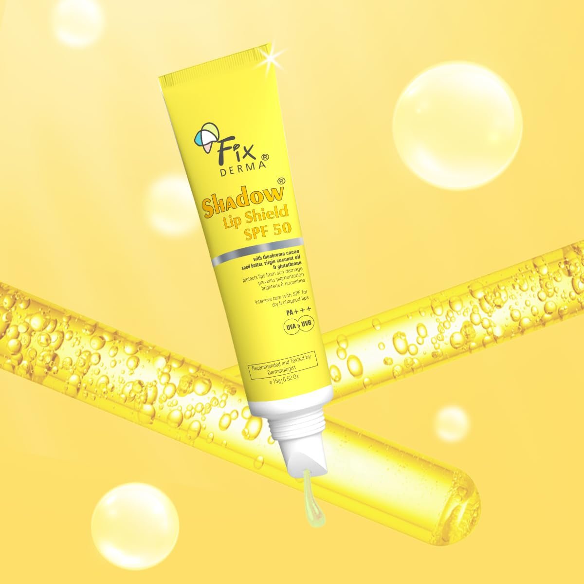 Fixderma Shadow SPF 50 Lip Shield Pa+++ Lip Balm with Cacao Seed Butter & Vitamin E | Prevents Pigmentation & Sun Damage | Lightens Pigmented Lips | Protects Against UVA & UVB Rays - 15gm thumbnail
