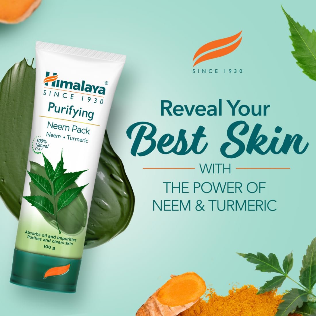 Himalaya Herbals Purifying Neem Pack – Deep Cleansing Face Pack for Clear & Fresh-Looking Skin, 100g thumbnail