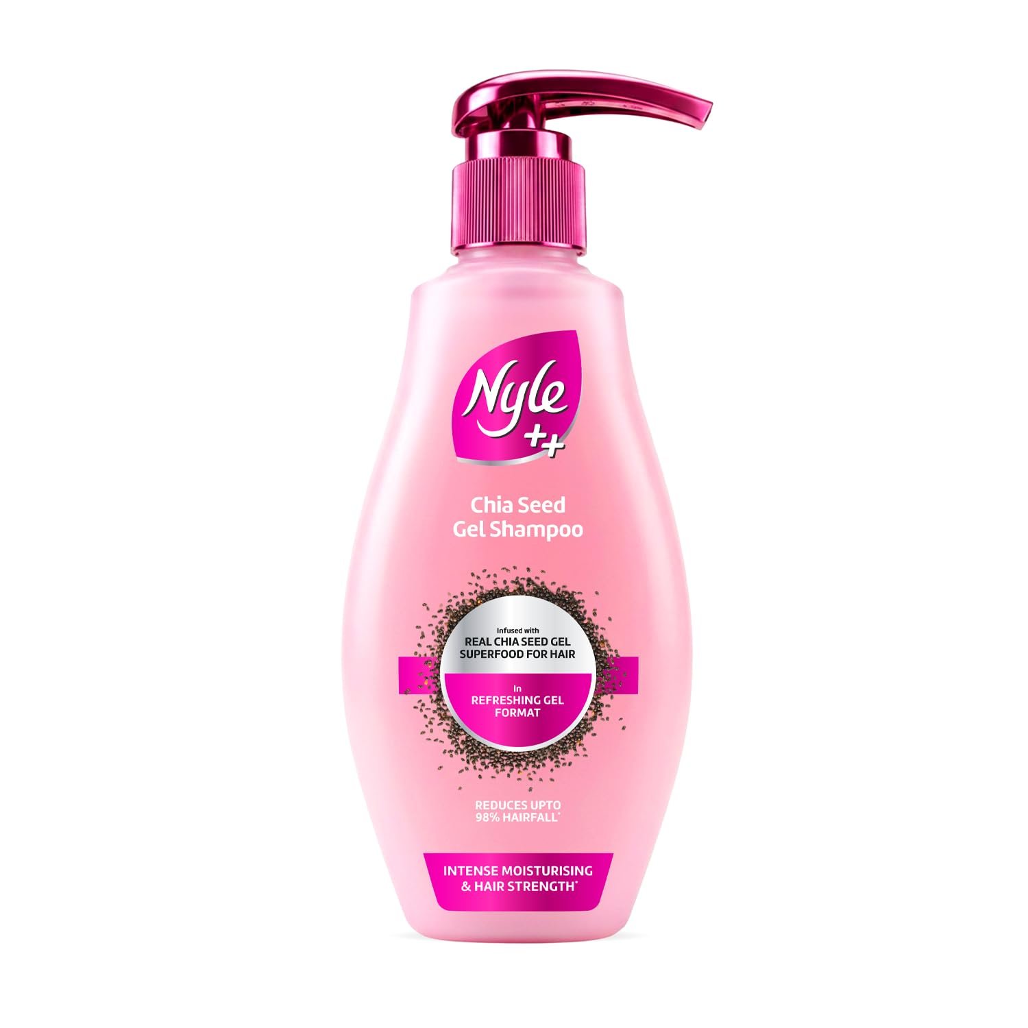 yle ++ Chia Seed Gel Shampoo | Infused with Real Chia Seed Gel | Refreshing Gel Format | Reduces up to 98% Hairfall | Intense Moisturising & Hair Strength | 340ml thumbnail