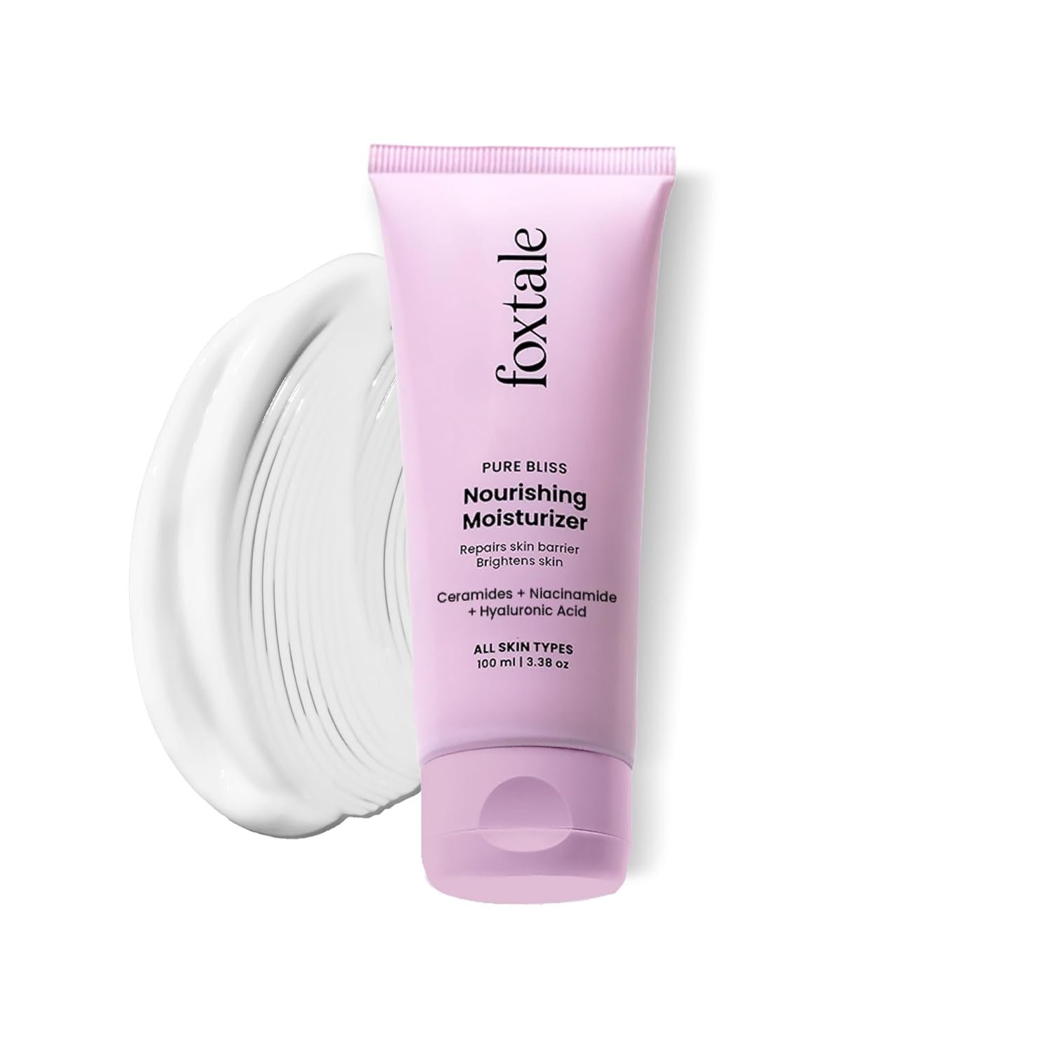 Foxtale Nourishing Ceramide Face Moisturizer with Niacinamide for 100 Hr Hydration, Lightweight & Non-Sticky, For Soft & Glowing Skin, Men & Women, All Skin Types, 100 ml thumbnail
