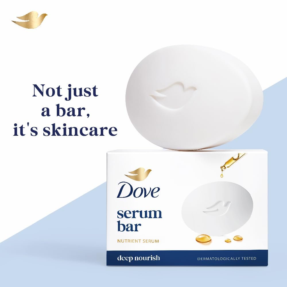 Dove Serum Bar with Nutrient Serum – 375g (125g × 3) | Deep Nourishment for Soft, Smooth & Beautifully Cared-for Skin thumbnail