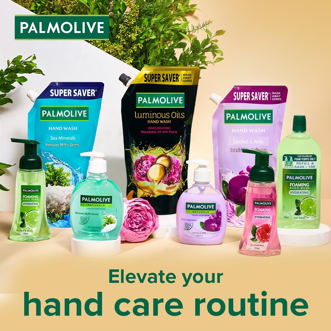 Palmolive Luminous Oils Invigorating Liquid Hand Wash, 750ml Refill Pack, With Macadamia Oil and Peony Extracts Visit the Palmolive Store thumbnail
