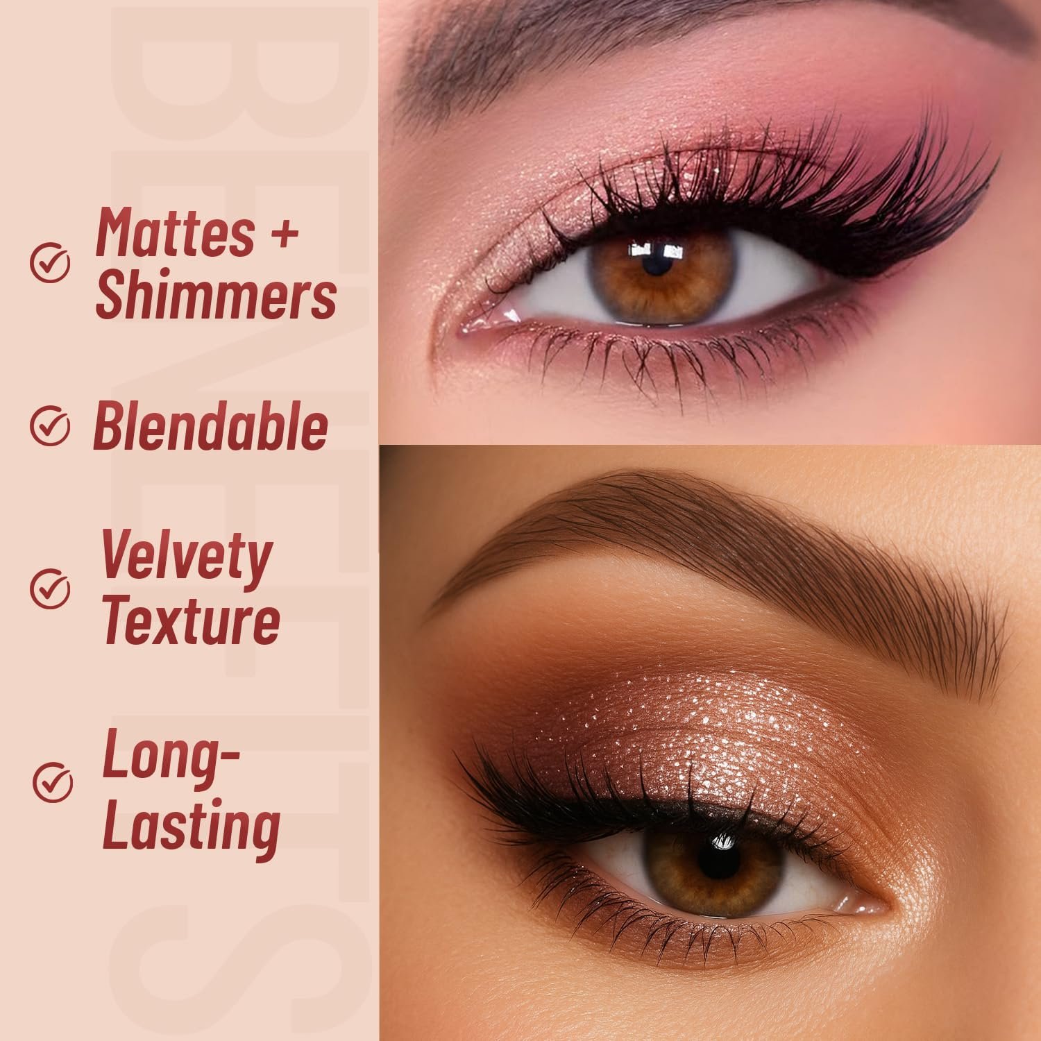 Swiss Beauty Awaken Eyeshadow Palette | Matte + Shimmer Finish | Shade- 1. Blooming Rose, 11g thumbnail