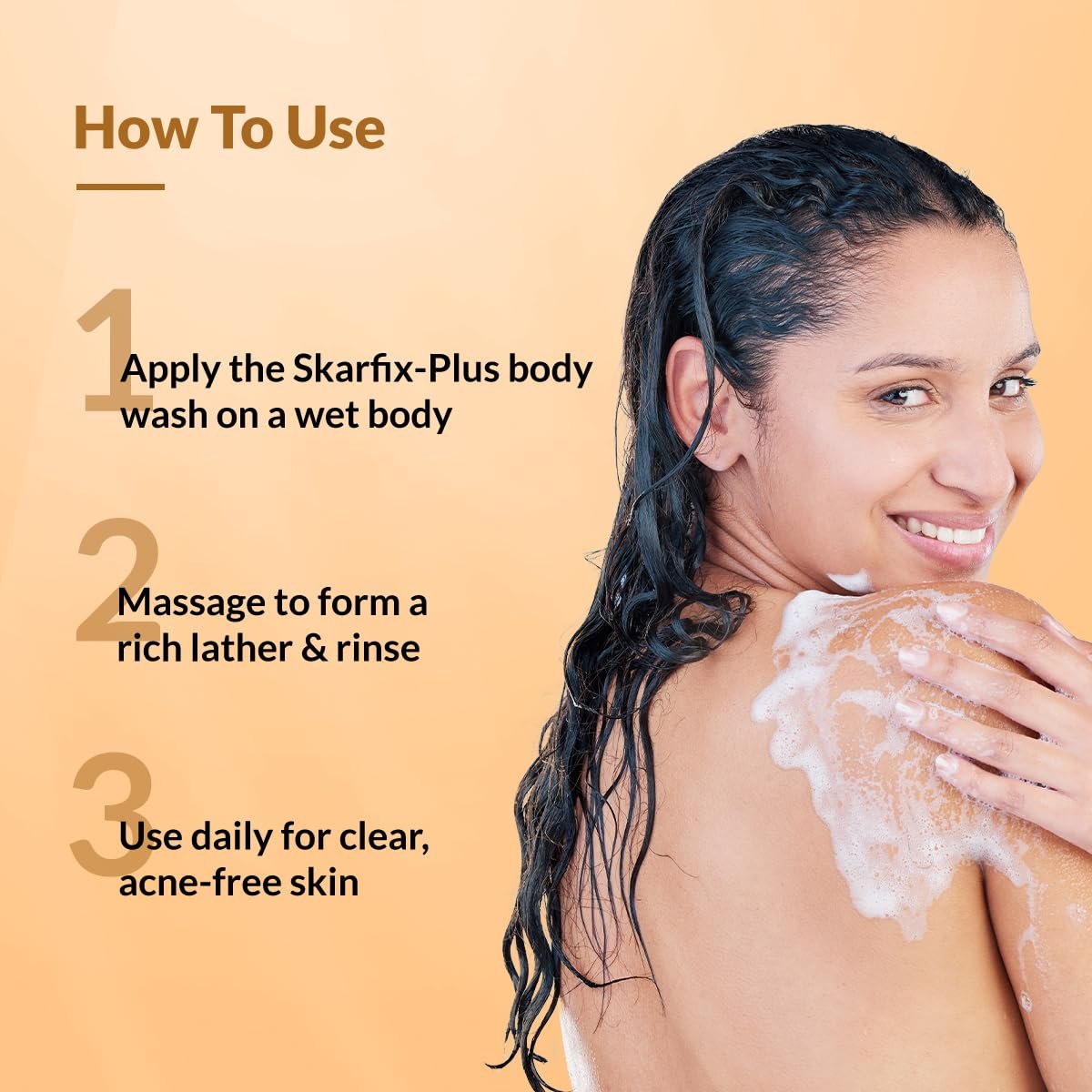 Fixderma Skarfix Plus Brightening Body Wash with 4% Actives (Kojic Acid, Niacinamide Acid, & Vitamin E) | Skin Brightening Body Wash Shower Gel | For Hyperpigmentation & Acne Marks - 200ml thumbnail