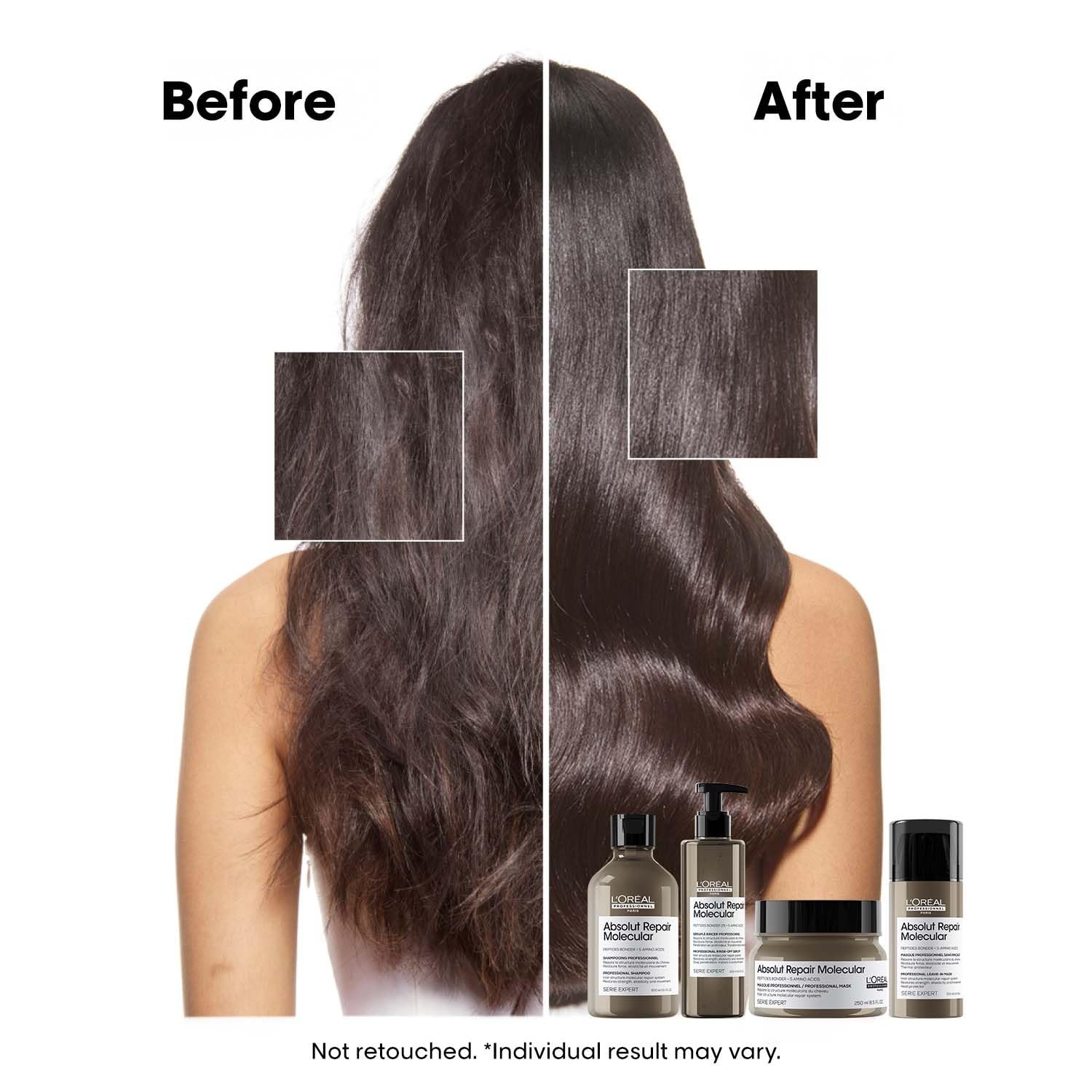 L'Oréal Professionnel Absolut Repair Molecular Deep Repairing Rinse-off Serum for Very Damaged Hair | 3X more strength and Deep Repair With 2% Peptides Bonder & 5 Amino Acids, 250ml thumbnail