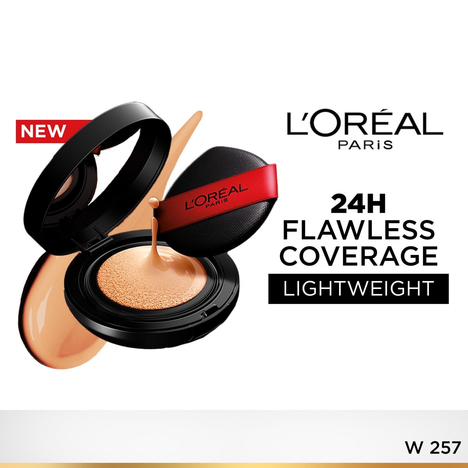 L'Oreal Paris Infallible 24H Cushion Foundation, N257 24H Longwear Soft Matte Cushion Foundation, High Coverage, Lightweight Formula, No Oxidation, Easy To Apply thumbnail