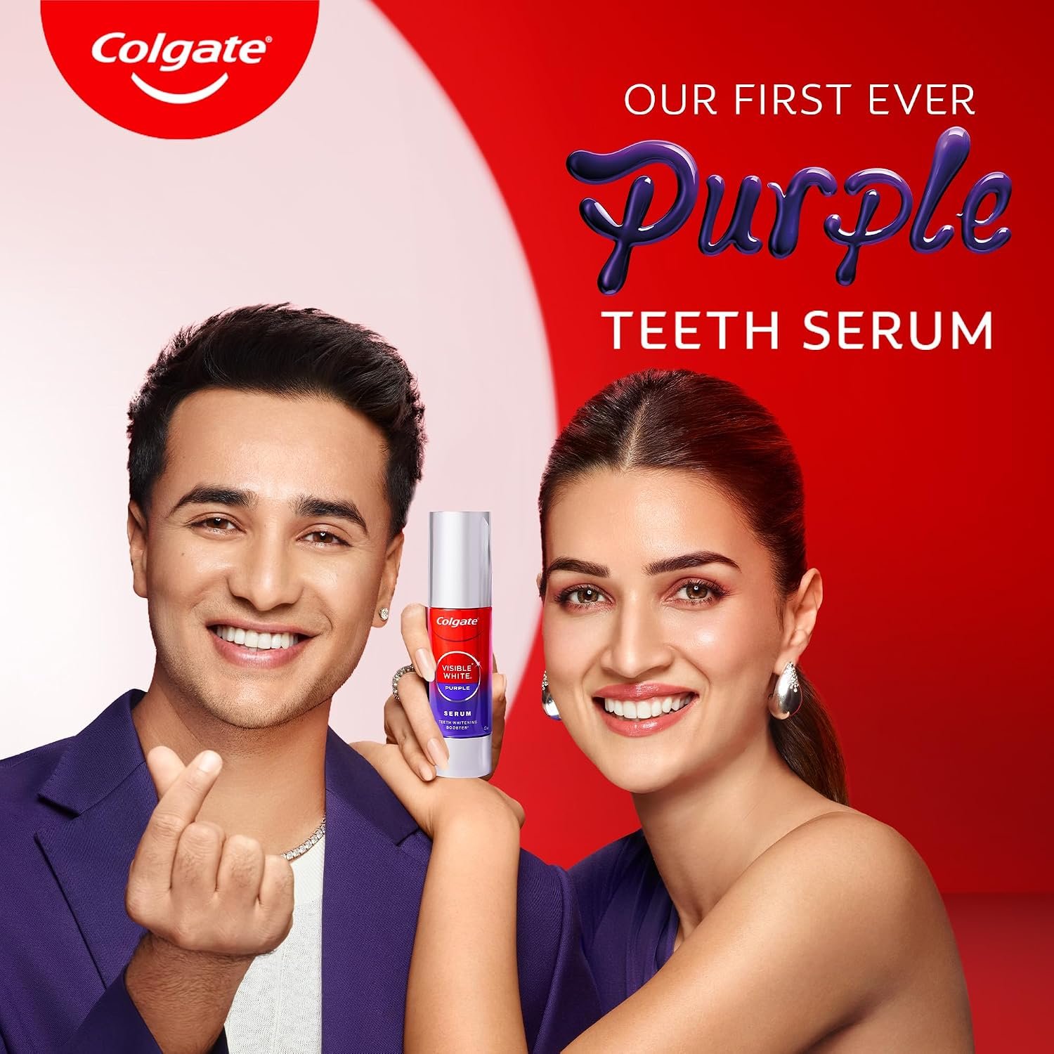 Colgate Visible White Purple Teeth Whitening Serum, 40ml – Mint & Yuzu Flavour, Instant Brightening Purple Serum for Whiter Smiles thumbnail
