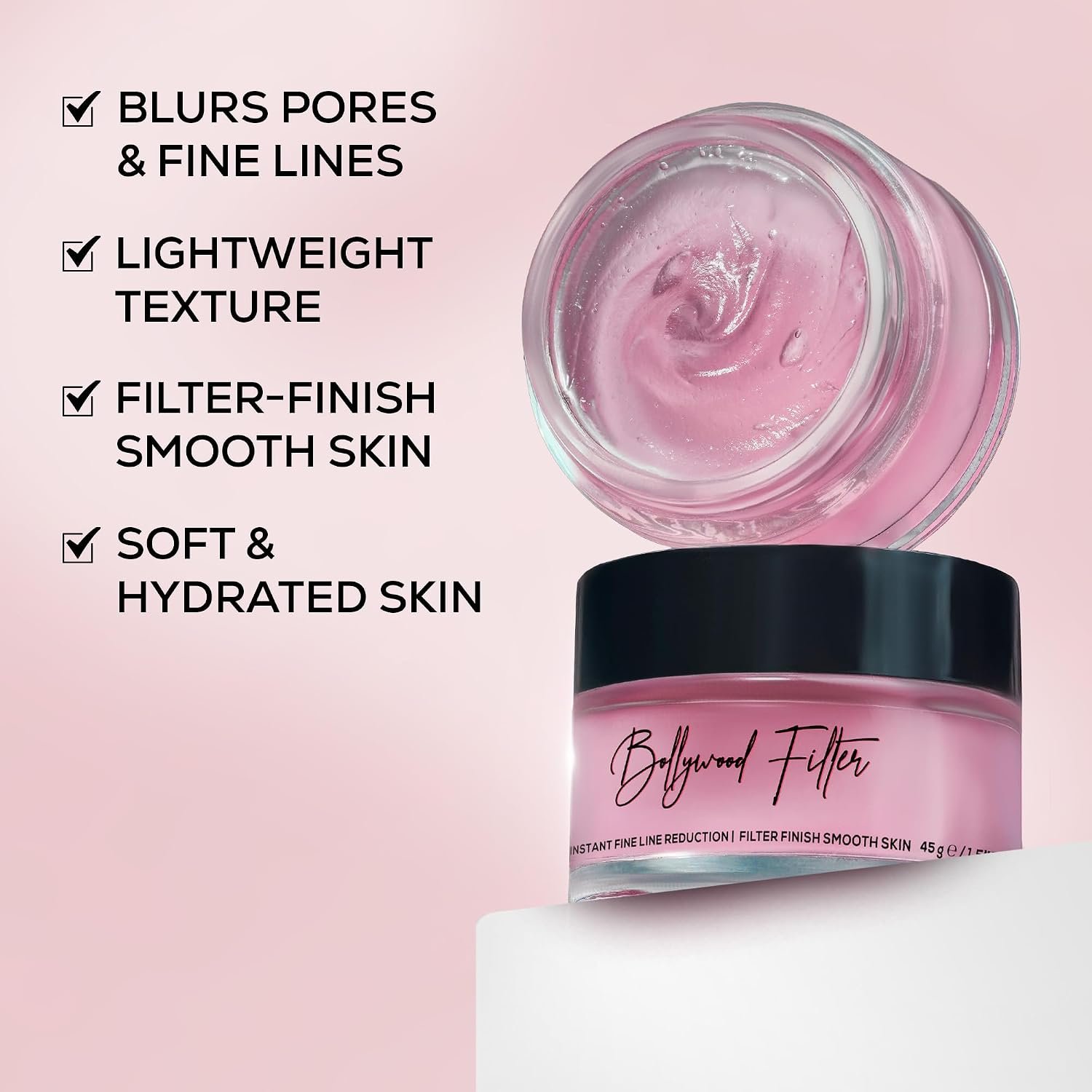 RENEE Bollywood Filter Face Primer 45gm | for a Flawless & Smooth Skin | Blurs Fine Lines, Wrinkles & Pores Instantly | Hydrating, Lightweight & Non-sticky | Cruelty-free thumbnail