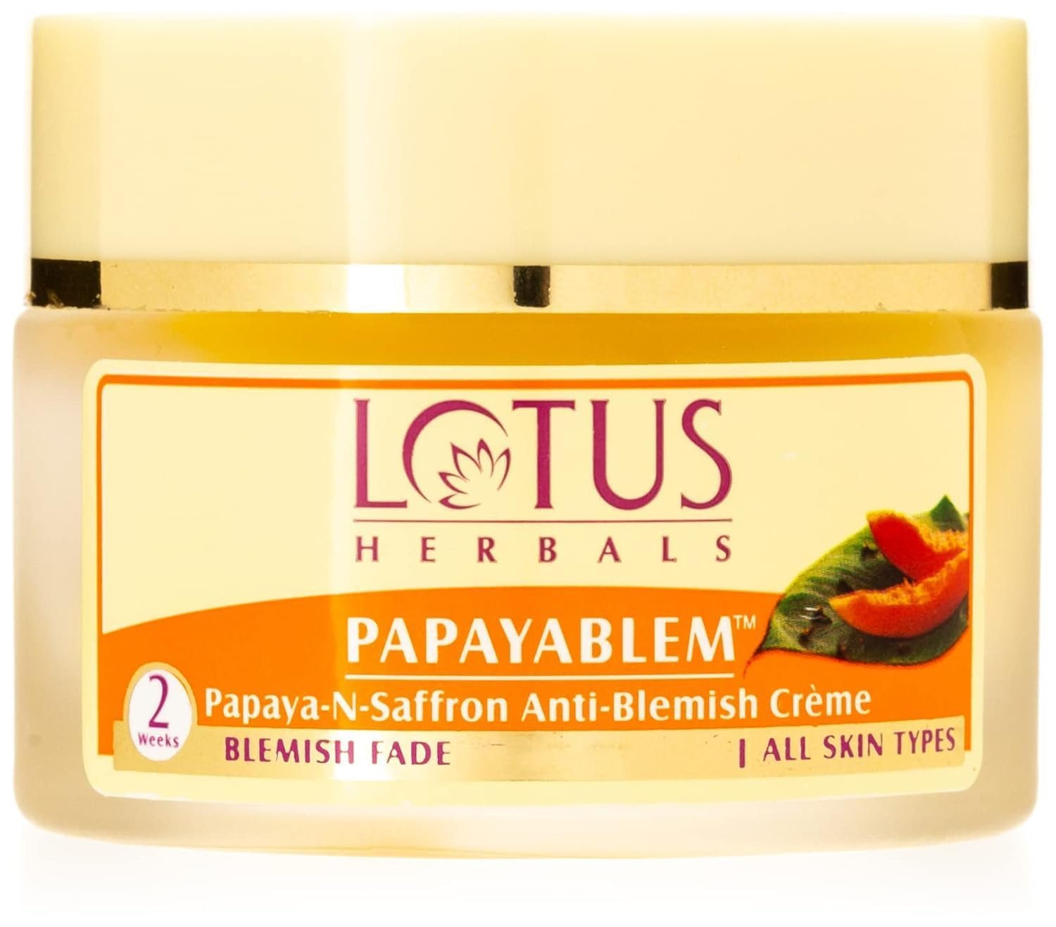 Lotus Herbals Papayablem Papaya & Saffron Anti-Blemish Cream 250g