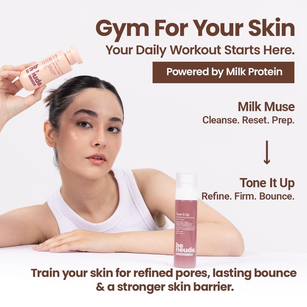 Be Neude Niacinamide Face Toner - 100 ml with Whey Protein Milk Peptides and 2% Salicylic Acid for Oil and Acne Prone Skin, Hydrating, Fades, Blemishes, Brightens and Tightens Pores thumbnail