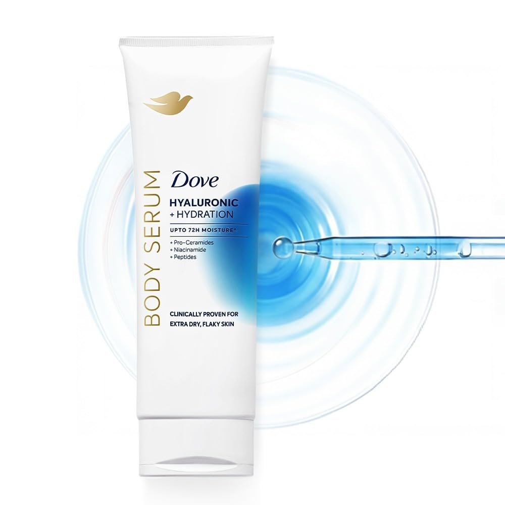 Dove Hyaluronic + Hydration Body Serum | Clinically Proven Hydrating Body Lotion for Extra Dry, Flaky Skin | 72H Moisture | With Hyaluronic Acid, Pro-Ceramides & Niacinamide | 240ml thumbnail