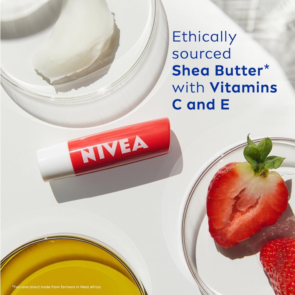 NIVEA Strawberry Shine Lip Balm 4.8gm thumbnail