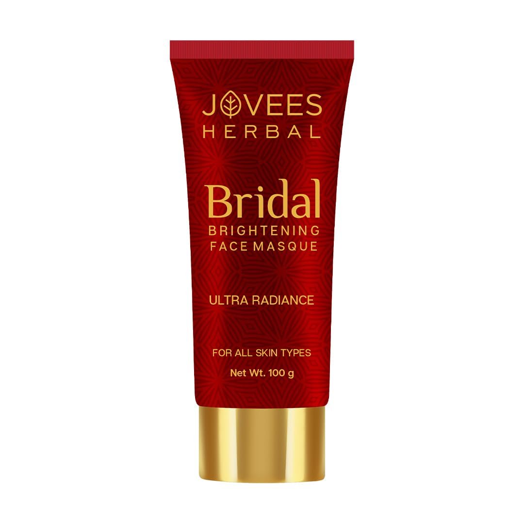 Jovees Herbal Bridal Brightening Face Masque Pack | Ultra Radiance | With Orange Peel And Turmeric Extract | For All Skin Types | 100GM thumbnail