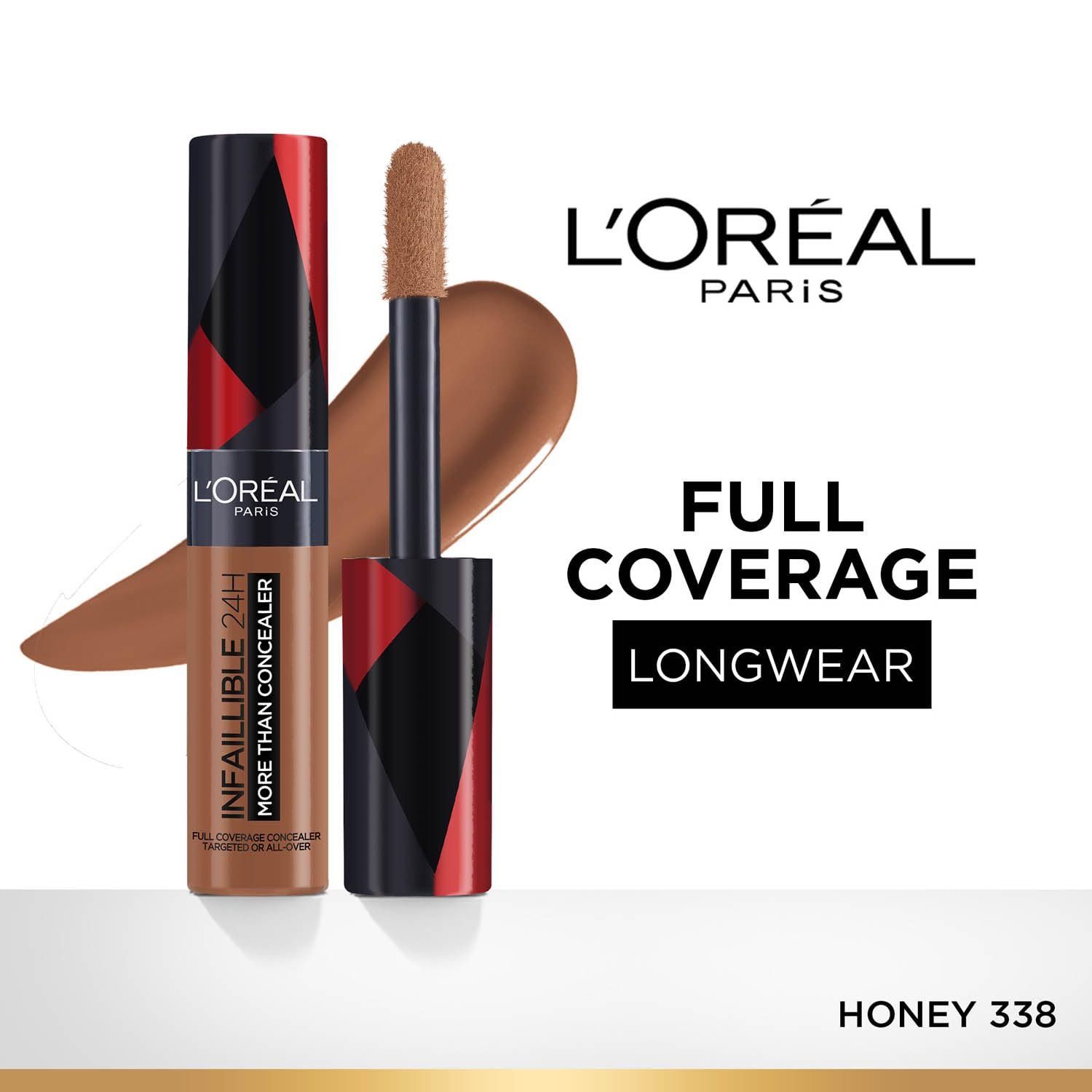 L'Oreal Paris Infallible More Than Concealer, Full Coverage, 338 Warm Dore thumbnail