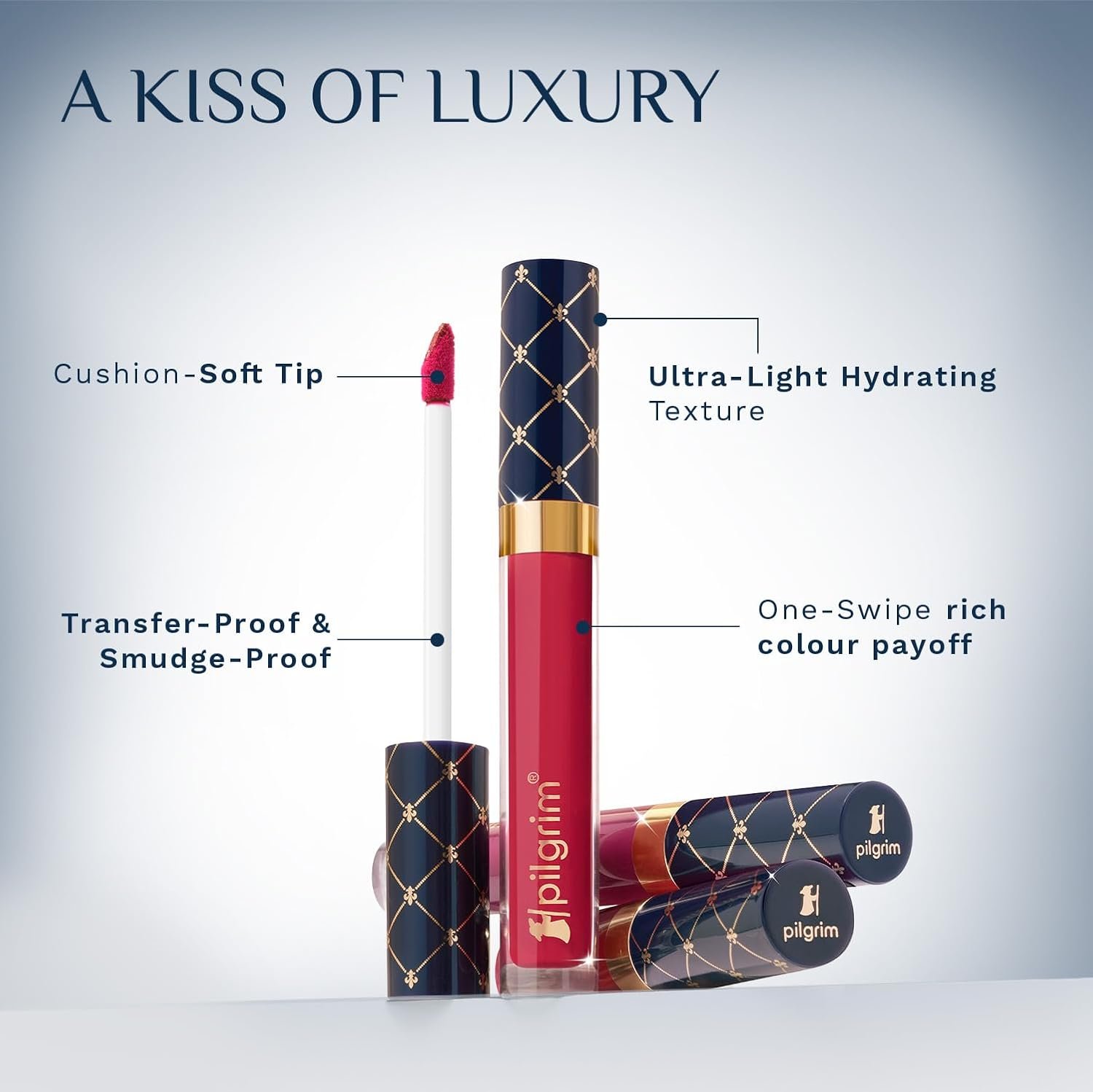 Pilgrim Oh So Crème! Premium Matte Liquid Lipstick | Most Lightweight & Transfer-proof Lipstick | Highly Pigmented & Long-Lasting | 3.5ml (Rouge Crush-13) thumbnail
