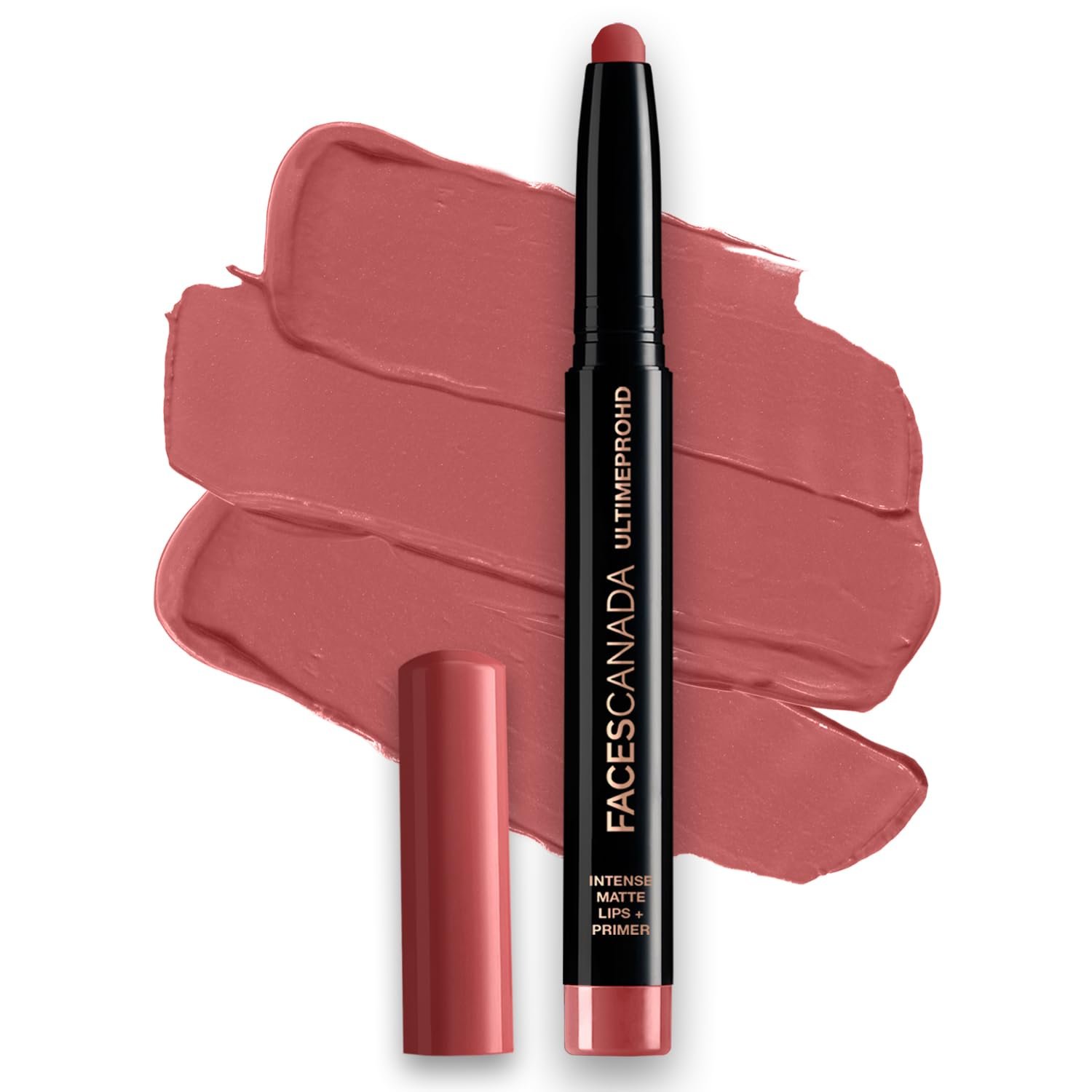 FACES CANADA Ultime Pro HD Intense Matte Lipstick + Primer - Tea Rose (Nude), 1.4g | 9HR Long Stay | Flawless HD Matte Finish | Intense Color | Lightweight | Smooth Glide | Primer Infused thumbnail