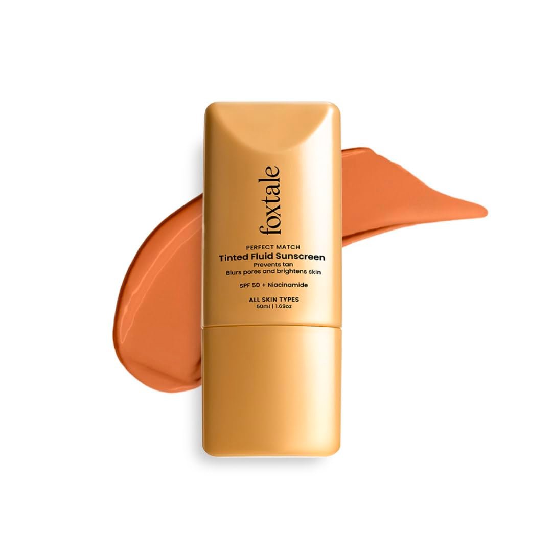 Foxtale SPF 50 PA++++ Tinted Sunscreen, 06 Coco | In-Vivo Tested & UVA/B Protection | Niacinamide & Vitamin E | Daily Wear, Blurs Pores, Evens Tone, Matte Finish, Non-Greasy | 50ml thumbnail