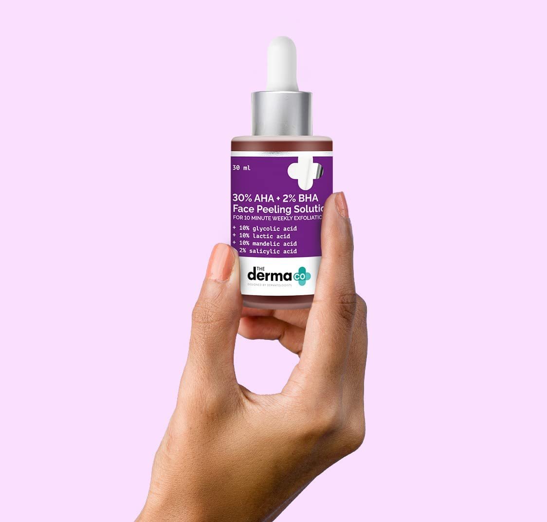 The Derma Co 30% AHA + 2% BHA Peeling Solution | Repairing & Exfoliating | Makes Skin Glow | Cleanses Pores | 30 ml thumbnail