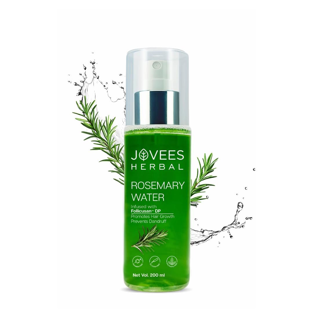 Jovees Herbal Rosemary Water Hair Growth Spray with Follicusan DP (200ml) | Mist Spray for Hair Fall, Strengthens Follicles & Boosts Hair Growth | Adds Shine thumbnail