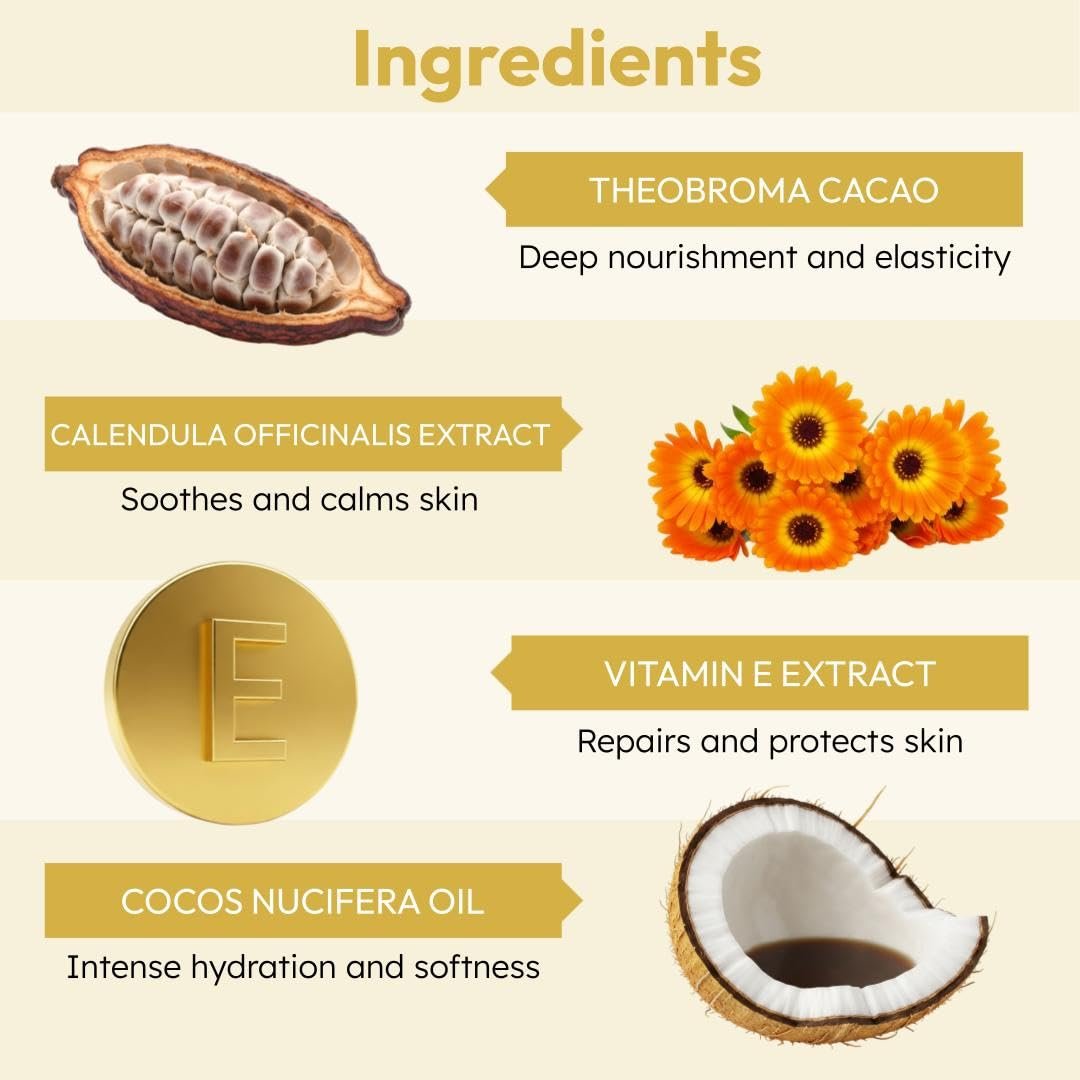 Aroma Magic Cocoa Butter & Vanilla Body Cream | Nourishes, Enhances Skin elasticity & prevents stretch marks | Green tea & calendula extract, vitamin E & C| Non-greasy| 100 ml thumbnail