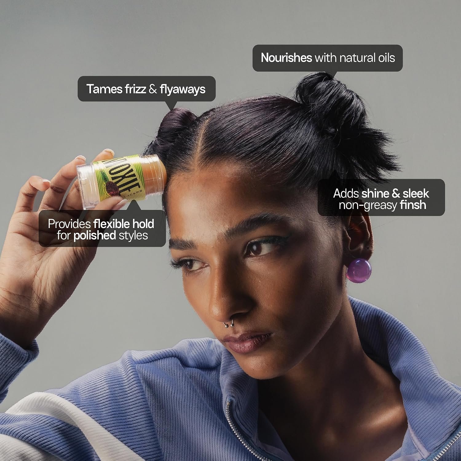 Moxie Beauty The Headliner | Wax Styling Stick | Flyaway Fixer | 30g A non-sticky gel wand that tames flyaways and baby hairs for sleek buns and ponytails thumbnail
