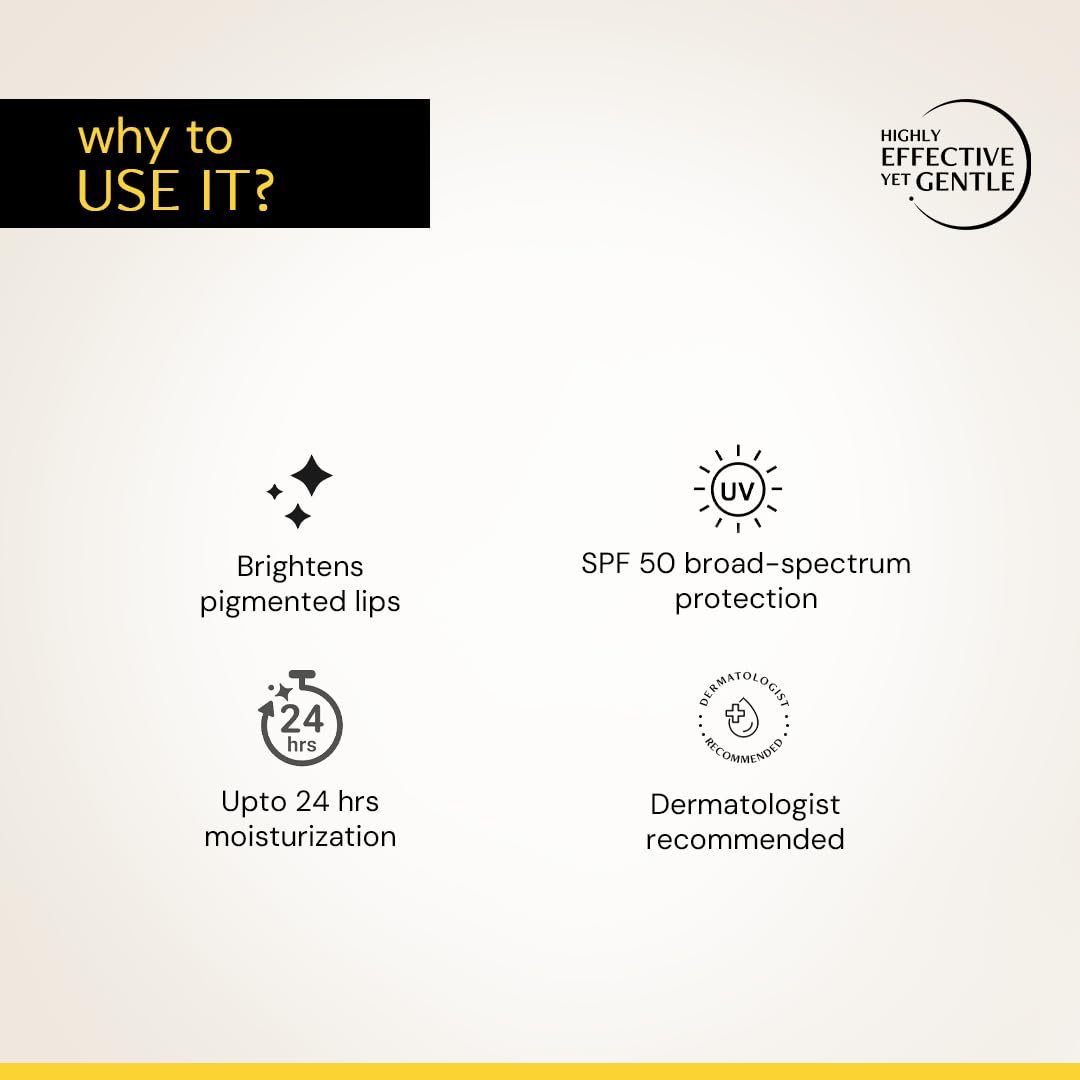 Deconstruct Brightening Lip Balm for Dark Lips | SPF 50 | Vitamin C & Resorcinol | Brightens Dark Lips & Evens Lip Tone | Vitamin E & Murumuru Butter | For Men & Women 4.2g thumbnail