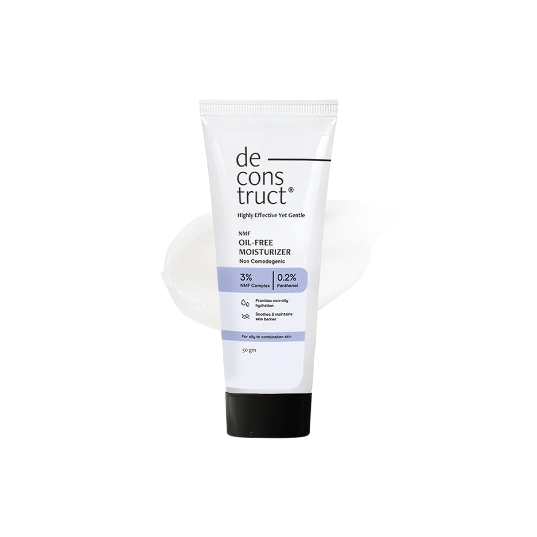 Deconstruct Oil-Free Moisturizer For Face | Non Sticky, Lightweight, Non-Comedogenic & Fast-Absorbing | Tested for 72H Hydration | For Oily, Acne-Prone & Sensitive Skin | 50 g thumbnail