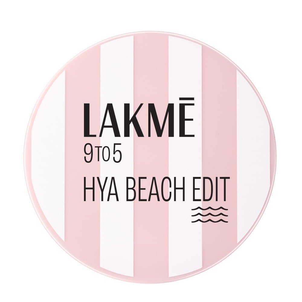 Lakme 9to5 Hya Matte, Beach Edit Cushion Foundation, W 240-Warm Beige, Matte Finish, Buildable Coverage, SPF 40, 12 gm