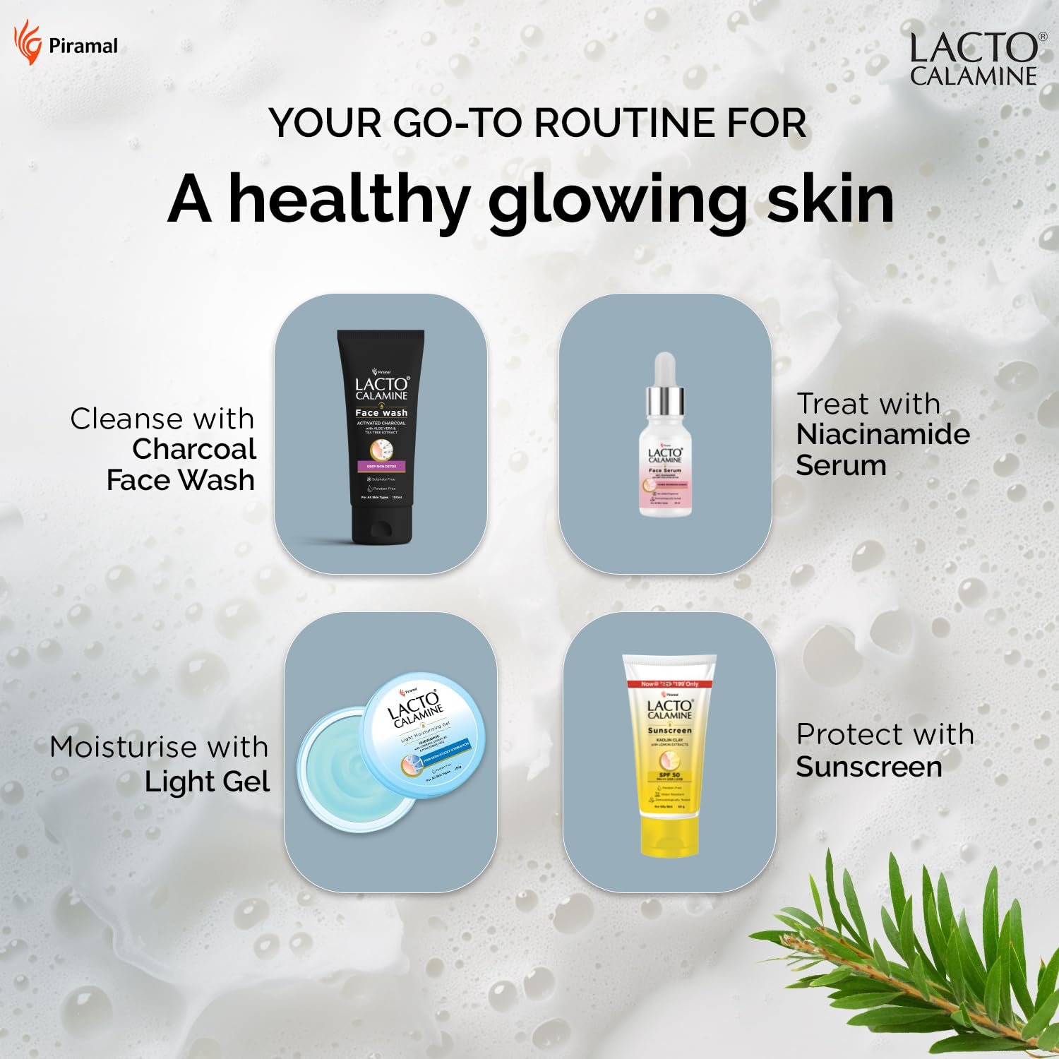 Lacto Calamine Activated Charcoal Face Wash with Aloe Vera & Tea Tree Extract for Deep Skin Detox. Removes impurities and fights blackheads & whiteheads. 100 ml thumbnail