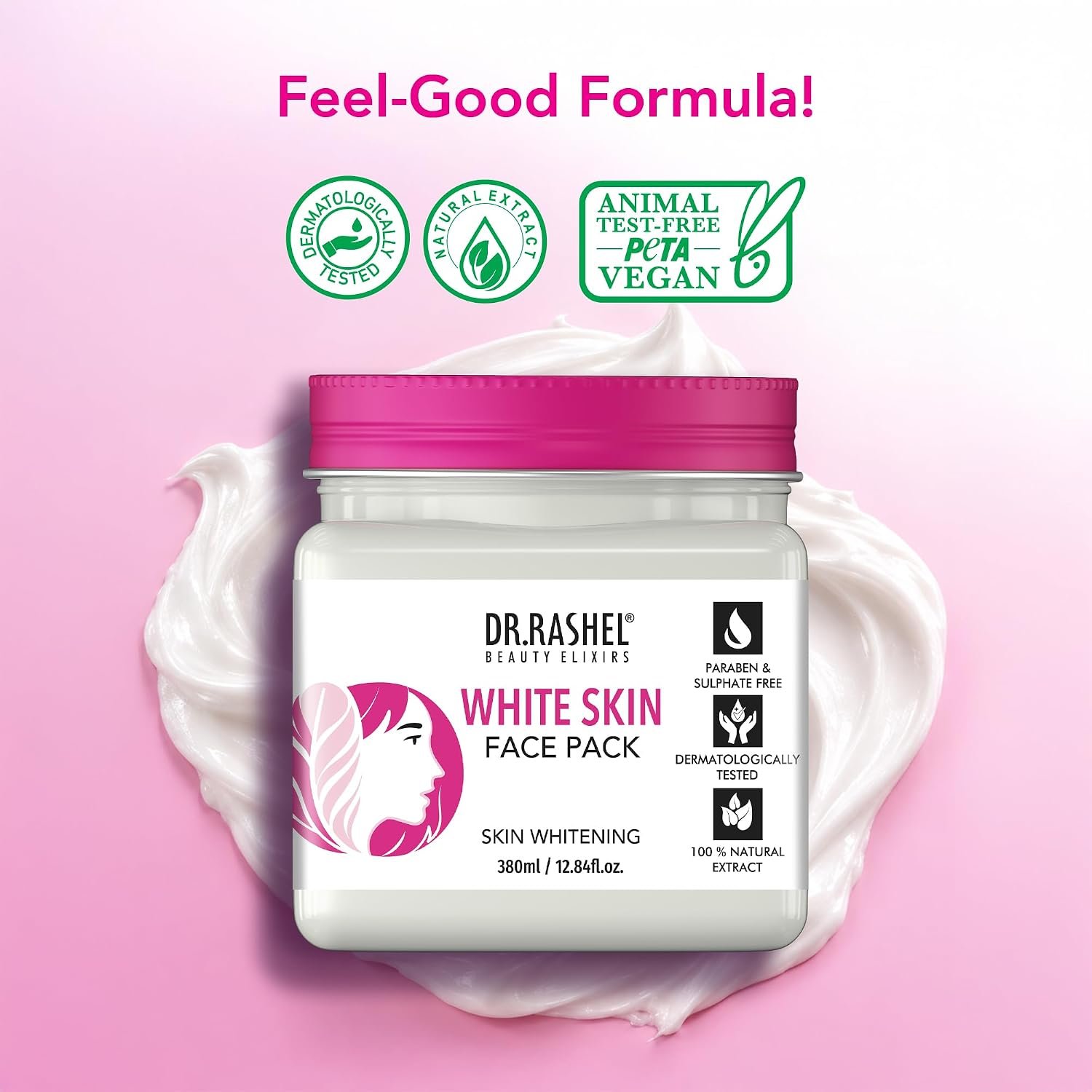 DR.RASHEL Beauty Elixirs White Skin Face Pack with Arbutin & Niacinamide for Pigmentation, Dark Spot Reduction, Skin Brightening & Glow Boost 380 ml thumbnail