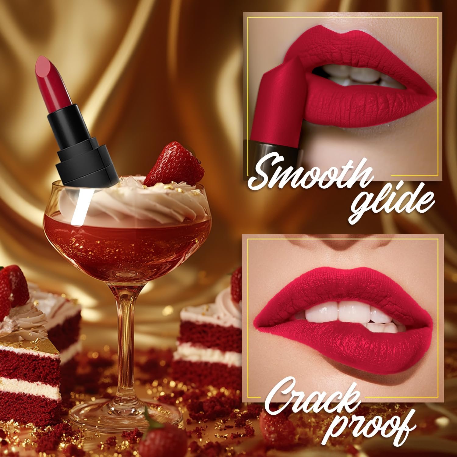 FACES CANADA Comfy Matte Wow Bullet Lipstick - Red Velvet Rush (Red) 4.2g | Smooth Matte Finish | Highly Pigmented | Long Lasting | Super Hydrating | Glides Effortlessly thumbnail