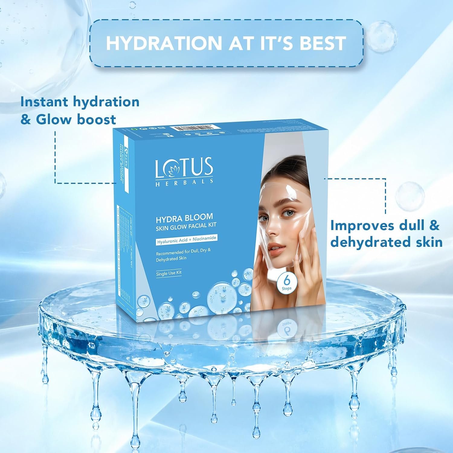 Lotus Herbals Hydra Bloom Skin Glow Facial Kit 170g thumbnail