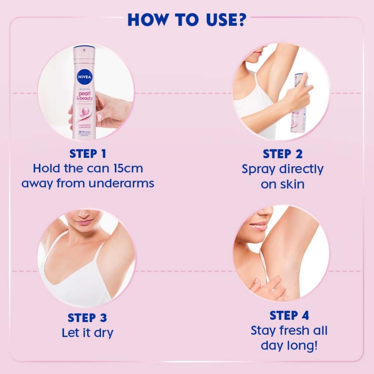 NIVEA Pearl & Beauty Deodorant Spray for Women 150ml thumbnail